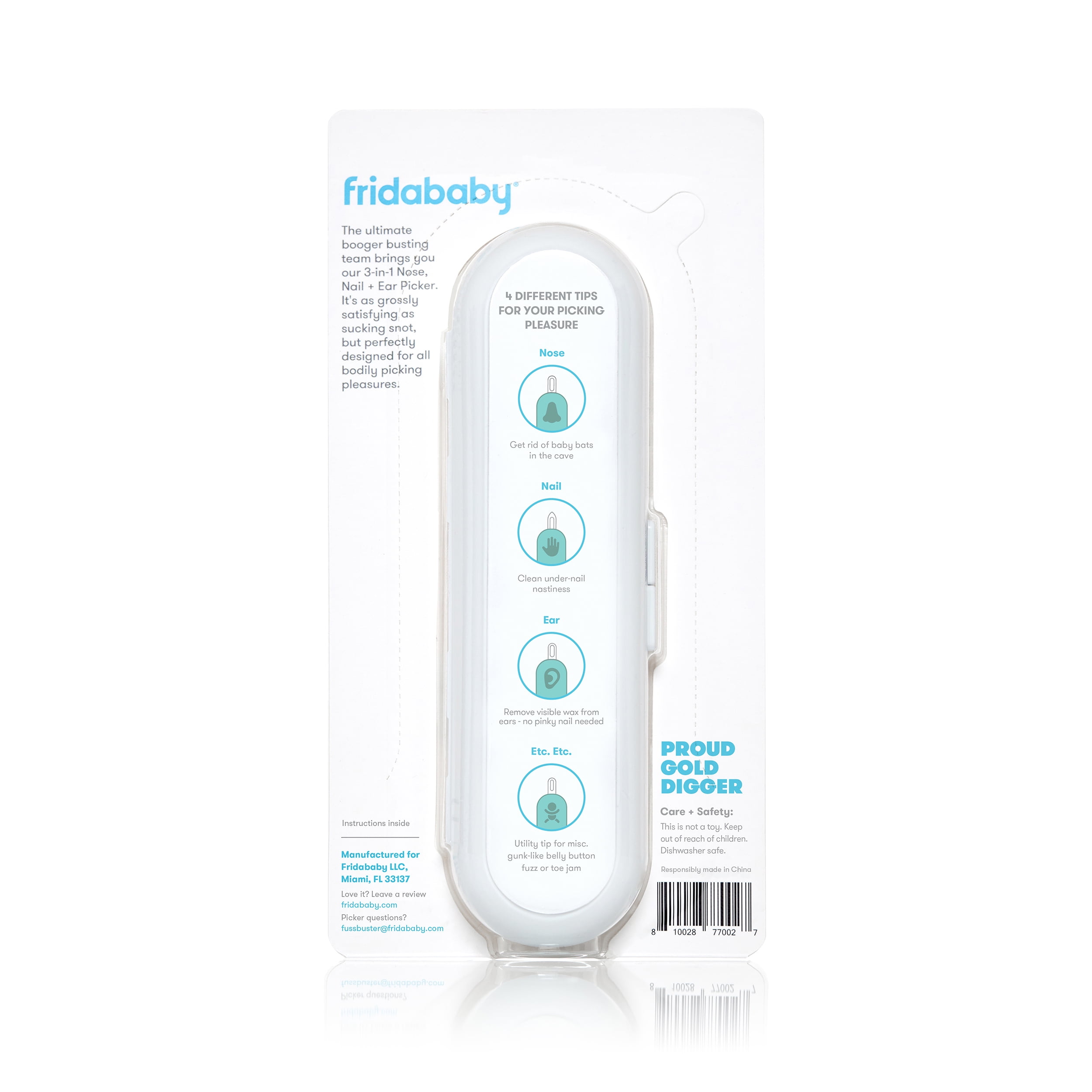 FridaBaby 3-in-1 Nose, Nail + Ear Picker by Frida Baby the Makers of  NoseFrida