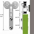 thumbnail image 5 of 2PCS Silver Stainless Steel Sliding Barn Wood Door Rollers Hanger Kit With Accessories (No Rail/No Doors) ,Easy to Install, 5 of 7