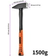 thumbnail image 2 of 2 PCS 3.3 Lb Cross Peen Hammer, Blacksmith Hammer with Shock Absorbing Fiberglass Handle, Cross Pein Hammers for Machinists, Engineers, Carpenters$$Tools & Hardware Other, 2 of 7