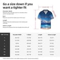 thumbnail image 4 of KLL Starry Night Ocean View Print Men's Shirt Short Sleeve Button Down Summer Cuba Beach Shirts- Medium, 4 of 5