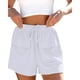 thumbnail image 1 of Pantalones Cortos De Verano Pantalones cortos cómodos para mujer Traje de vacaciones de cintura alta elástico (Blanco XXL) Cgtredaw Para estrenar, 1 of 1
