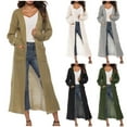 thumbnail image 1 of Économies d'Automne! Cardigans pour Femmes Grandes Tailles, Cardigans Légers avec Poches, Cardigans pour Femmes, Veste Cardigan Décontractée à Manches Longues Unie, 1 of 6