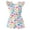 White Dinosaur, variant on WIBACKER Summer Girls' Jumpsuit Kids Butterfly Print Crew Neck Romper Backless Sleeveless Stretchy Short