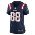 thumbnail image 2 of Women's Nike Jaheim Bell Navy New England Patriots Game Jersey, 2 of 7