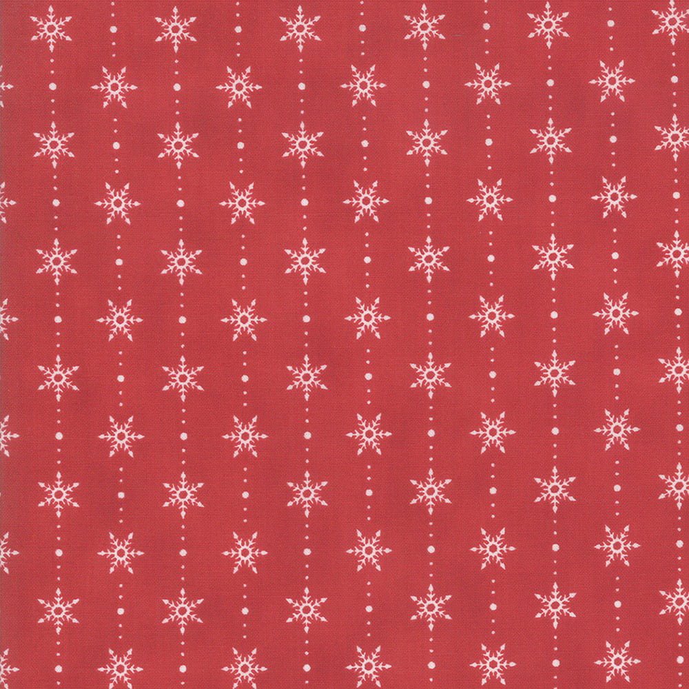 Moda HOMEGROWN HOLIDAYS 19946 13 Red Snowflakes DEB STRAIN Quilt Fabric 