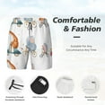 thumbnail image 5 of Sigee Animals in Transport Print Mens Swim Trunks with Compression Liner Quick Dry Swim Stretch Beach Shorts with Pockets,S-3XL, 5 of 7