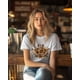 thumbnail image 4 of Womens Tops Cowboy Hat Sunflower Cotton Short Sleeve Round Neck T-Shirt Trendy Comfortable, Vintage Floral, 4 of 7