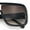 All Brown, variant on Oversized Rectangle Racer Shield 80s Plastic Fashion Flat Top Sunglasses Peach - Brown