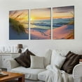 thumbnail image 2 of Nawypu Canvas Wall Art For Living Room Super Large Size Wall Decor For Office Canvas Art Framed Pictures Artwork Blue Sun Beach Grass Ocean Landscape Paintings Bedroom Decor 12''x16''X3 Panels, 2 of 4
