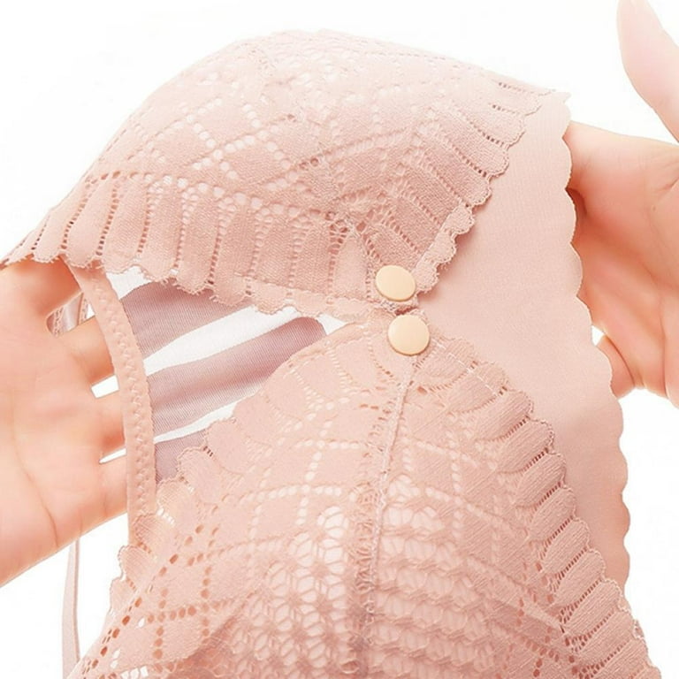 Women's Lace Seamless Nursing Bra with Pads Breastfeeding
