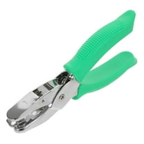 LOLIPPYY Handheld Square Hole Puncher in Green for Loose Leaf Binding and Scrapbook Projects