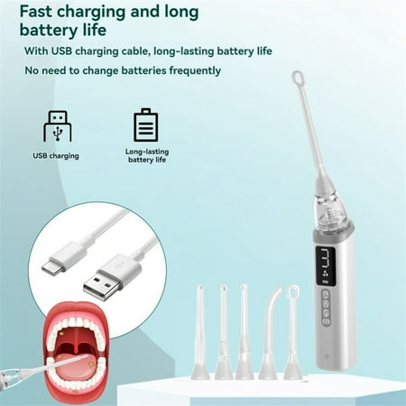iKeener New Home Oral Care Tool Set Tonsil Electric Suction Stone Remover Stone Removal Tool Suction Tonsil Stone Sucker