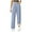 Light Blue, variant on Jeans for Women High Waisted Fleece Lined Drawstring Straight Stretchy Winter Jeans Boyfriend Y2K Denim Pants (Grey, XL/L)