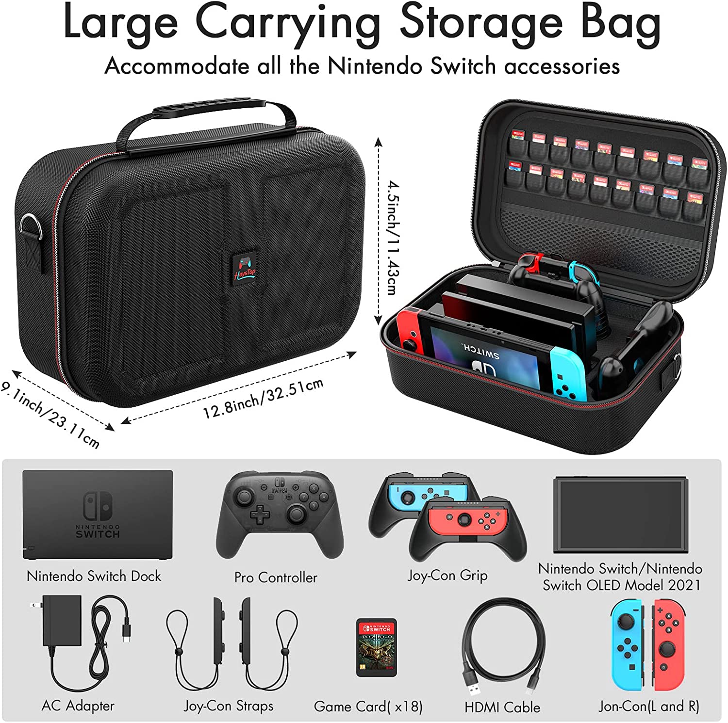 HEYSTOP Nintendo Switch Carrying Case, Hard Shell photo 7