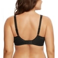 thumbnail image 5 of Exclare Women Full Coverage Plus Size Bras Lace Floral Underwire Bra(Black,42D), 5 of 7