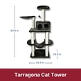 thumbnail image 6 of TRIXIE Tarragona Plush & Sisal 5-Level 63.8" Cat Tree with Scratching Posts, Condo & Hammock, Dark Gray, 6 of 8