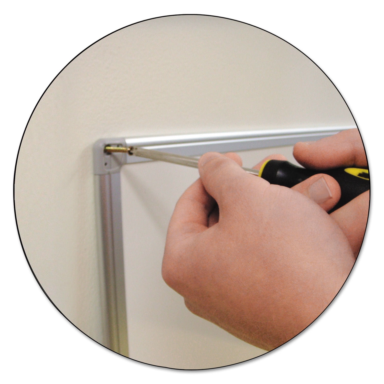 MasterVision CR0620030 Earth Silver 36 in. x 24 in. Easy Clean Magnetic Dry Erase Boards - White Surface/Satin Aluminum Frame
