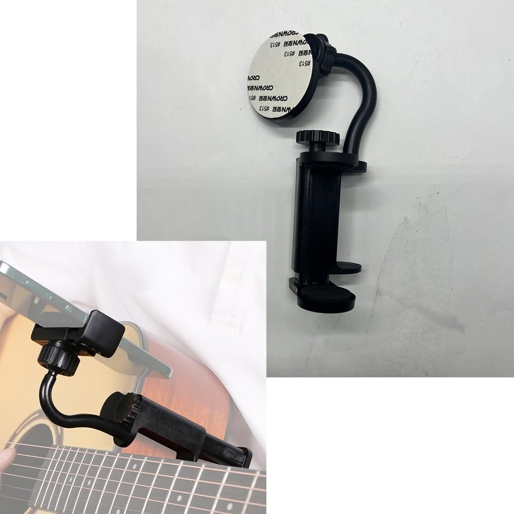 Guitar Phone Holder, 2025 Upgraded Portable Guitar or Ukulele Magnetic Phone Holder, 360°Adjustable Guitars or Ukulele Phone Mount