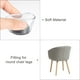 thumbnail image 4 of Protectores de piso para patas de silla Uxcell, tapas de cubierta para patas de silla de PVC y fieltro para pisos de madera 1.38", 4 of 7