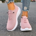 thumbnail image 2 of Tennis Shoes for Women 2026 Breathable Flat Air Cushion Orthopedic Lace up Sneakers Lightweight Walking Athletic Running Shoes Pink Size 6, 2 of 6