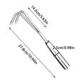 thumbnail image 3 of Dsscvnef Hand Cultivator Mini Rake Tiller Tool Stainless Steel Weeding Removal Puller Gardening Hand Tool for Soil Cultivation Loosening and Control, 3 of 6