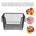 thumbnail image 4 of Freezer Storage Basket, 40 Pounds Load Bearing Black Large Opening Stackable Freezer Basket Easy Access  for Kitchen, 4 of 7