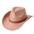 thumbnail image 3 of Catégorie de Produit Chapeaux de Soleil / Titre du Produit Chapeau Western de Cowboy pour Femmes Hommes Petit Court Grand Bord Plage Cattleman Cowboys Chapeaux, 3 of 3