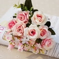 thumbnail image 4 of opvise 1 Bouquet 10 Heads European Style Artificial Royal Rose Home Room Decor Flowers, 4 of 8