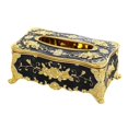 thumbnail image 3 of Home Rectangular Tissue Paper Box Case Tissue Box holder covers Holder Cover Black Golden, 3 of 4