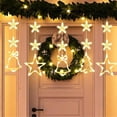 thumbnail image 4 of 3 Pcs Christmas Window Lights, Battery Operated Christmas Window Hanging LED Lights, Xmas Tree & Bell & Star Shaped Warm White Christmas Light with Sucker for Christmas Decorations Indoor, 4 of 7