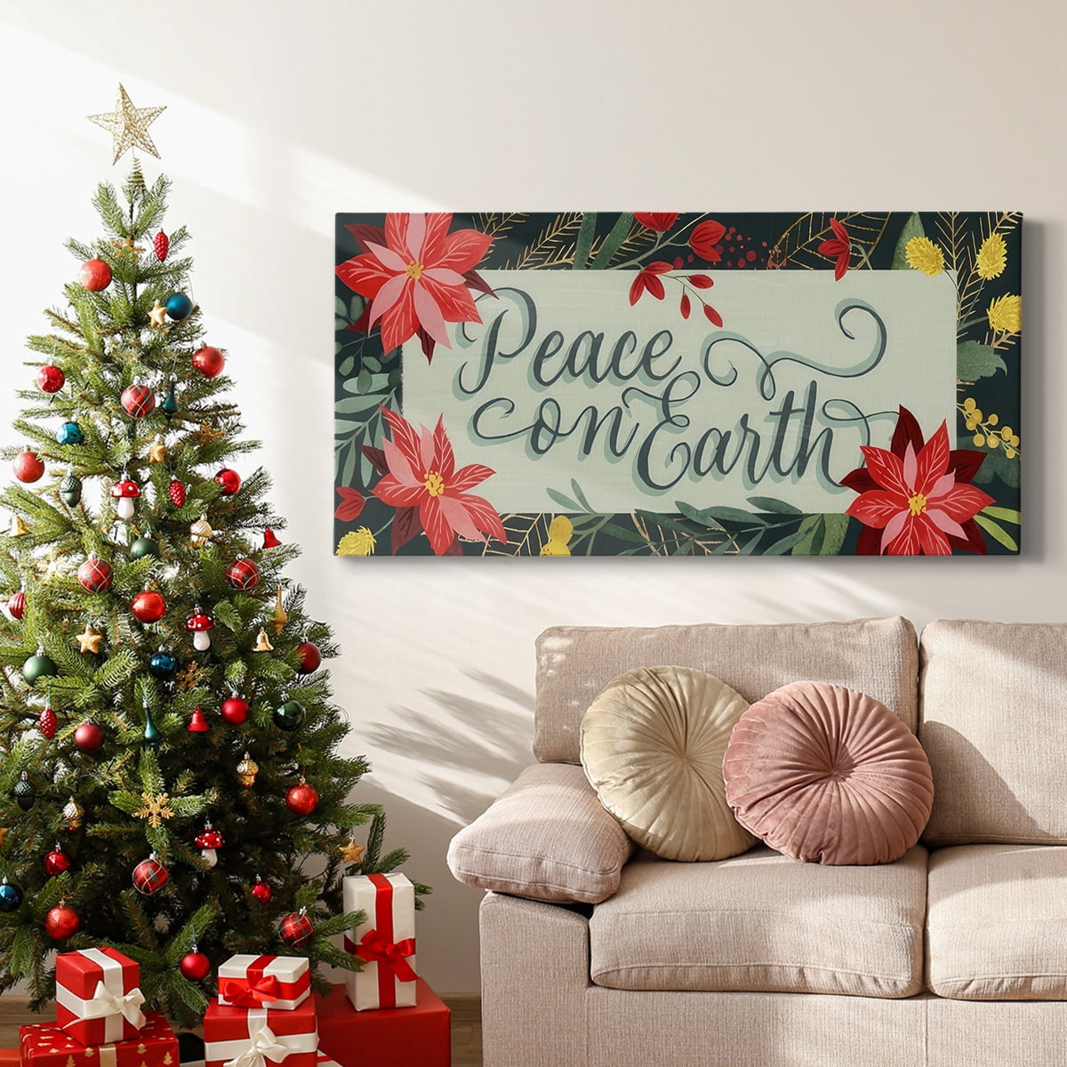 Bright Christmas Night Collection D- Gallery Wrapped Canvas
