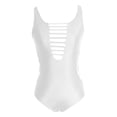 thumbnail image 4 of Bathing Suit For Women- "Women's Chic Neck Swimsuit Color Straps Open Back Triangle Design", Bikini Femme, 4 of 5