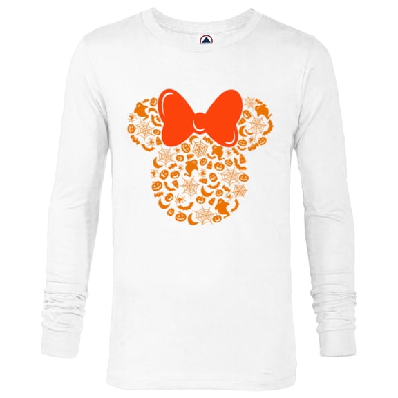 Disney Minnie Mouse Halloween Silhouette Icon - Long Sleeve T-Shirt for Men - Customized-White