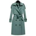 thumbnail image 1 of Manteau Trench Classique pour Femmes Mi-Long Mode Coupe-Vent pour Automne Printemps Usage Quotidien, 1 of 5