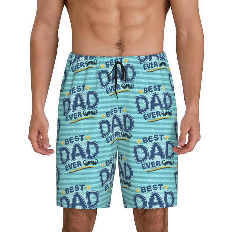 Lsque Best Dad Ever Mens Sleep Pajama Shorts,Short Pajama Pants