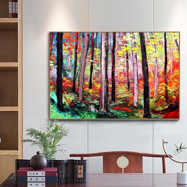 Cuadros Decorativos Wdftyju Pintura de diamante 5D DIY paisaje completo redondo