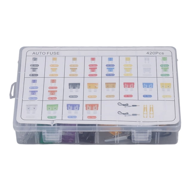 Kit surtido de fusibles automotrices de conductividad fuerte de fusibles de coche de 435 piezas con probador de circuito