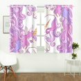 thumbnail image 2 of MKHERT Two Unicorns Window Curtain Kitchen Curtains Window Treatments 26x39 inch,Set of 2, 2 of 3