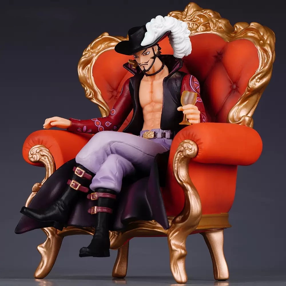 New Figures, Mihawk Figure Mihawk Sitting Sofa Modeling Statue 26cm/10inch Cartoon Doll Anime Action Figure Collection Ornament Model Gift