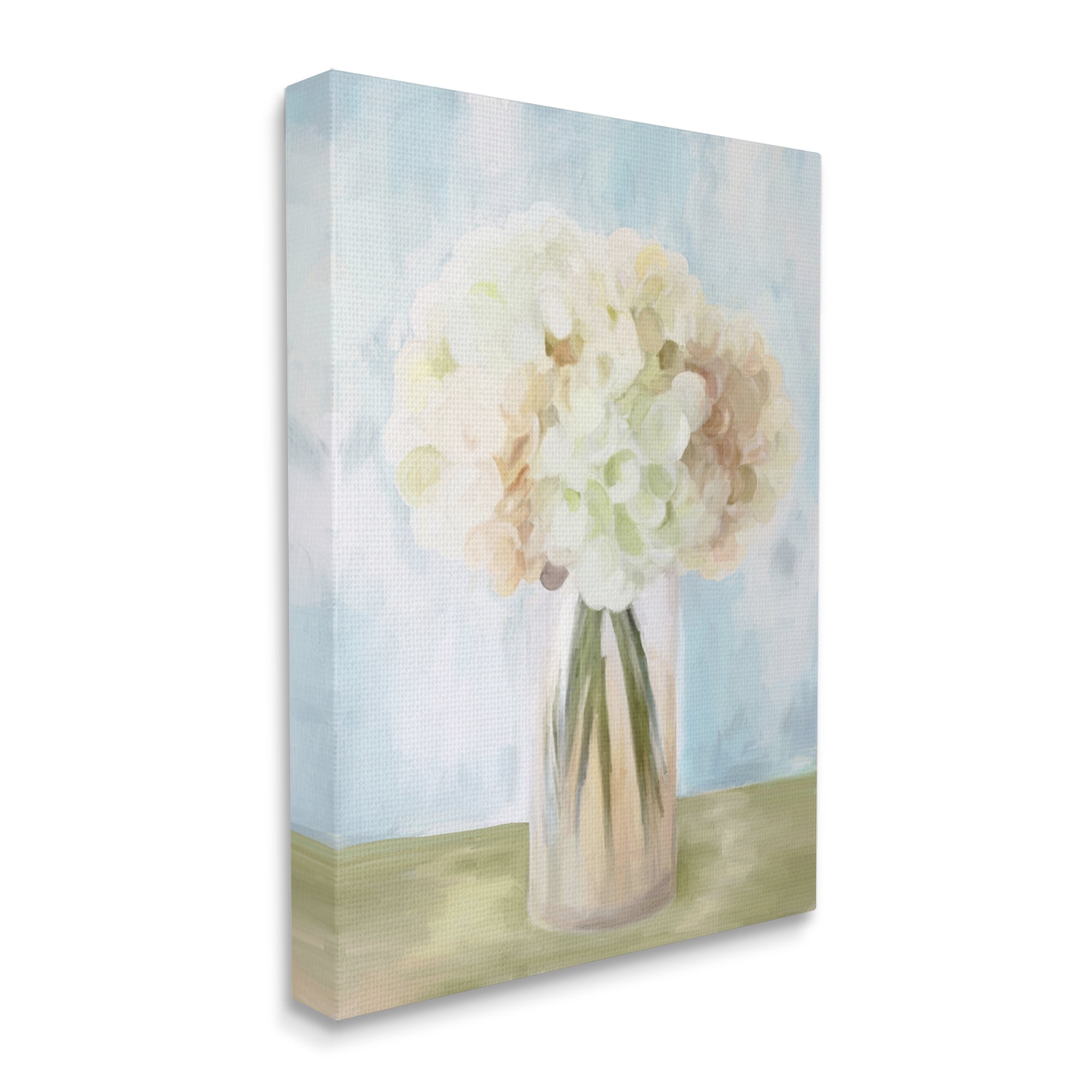 Stupell Industries Muted Hydrangea Bouquet Botanical & Floral Painting Gallery Wrapped Canvas Print Wall Art, 24 x 30