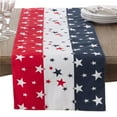 thumbnail image 1 of Saro Lifestyle Chemin de Table en Coton pour le 4 Juillet 16 x 108 Po. Rouge Blanc & Bleu, 1 of 1