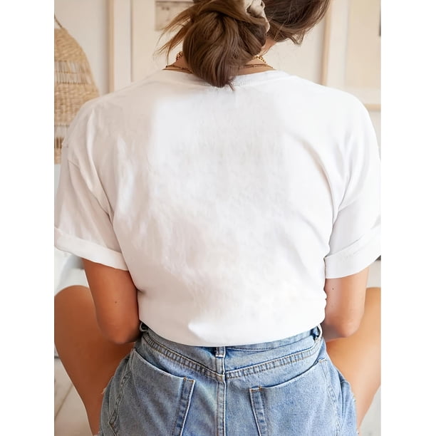 Blusa De Verano Para Mujer, De Manga Corta, De Algodón, Lino, Lisa