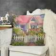thumbnail image 2 of SHANXI Decorative Pillowcase Vibrant Flowers with Art Painting Throw Pillowcase 12x12in, 2 of 5