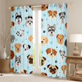 thumbnail image 2 of Homewish Kawaii Pet Dog Kitchen Curtains,Cute Animal Al Black Out Curtains Pack of 2 (42x63 Each),Blue, 2 of 6