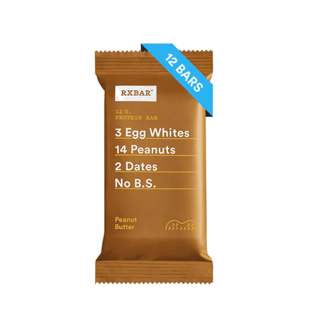 - RXBAR Peanut Butter Whole Food Protein Bars, Gluten Free, 12 Ct
