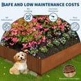 thumbnail image 3 of Metal Garden Edging – Flexible Corrugated 10" x 20Ft Galvanized Steel – Rust-Resistant – Easy DIY Install – Flower Beds, Raised Beds, Lawns & Walkways – Rust Color, 3 of 7