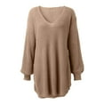 thumbnail image 6 of Women's V Neck Knit Sweater Soft Comfortable Pullover Blouse Casual Winter Warm Tops Fashionable Loose Fit, 6 of 7