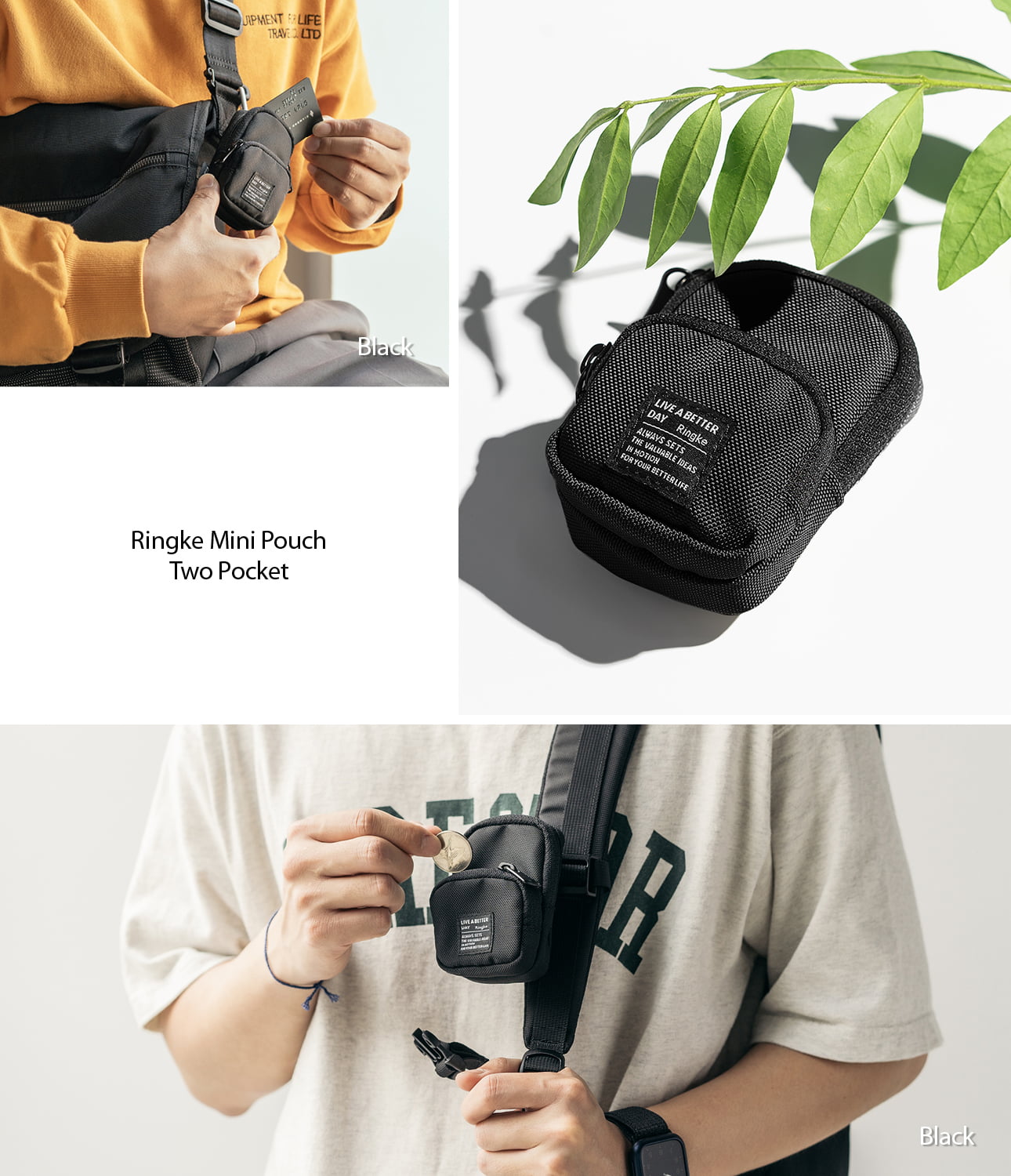 Ringke Mini Pouch [Bucket Bag] with O Ring Carabiner, Nylon Carrying Pouch  Small Bag for AirPods, Ga…See more Ringke Mini Pouch [Bucket Bag] with O
