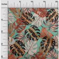 thumbnail image 2 of oneOone Cotton Silk Sea Green Fabric Tropical Leaf Quilting Supplies Print Sewing Fabric By The Yard 42 Inch Wide, 2 of 5