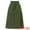 Army Green, variant on DARING DIVA Women's Cotton A-Line Midi Skirt with Pockets XS Black